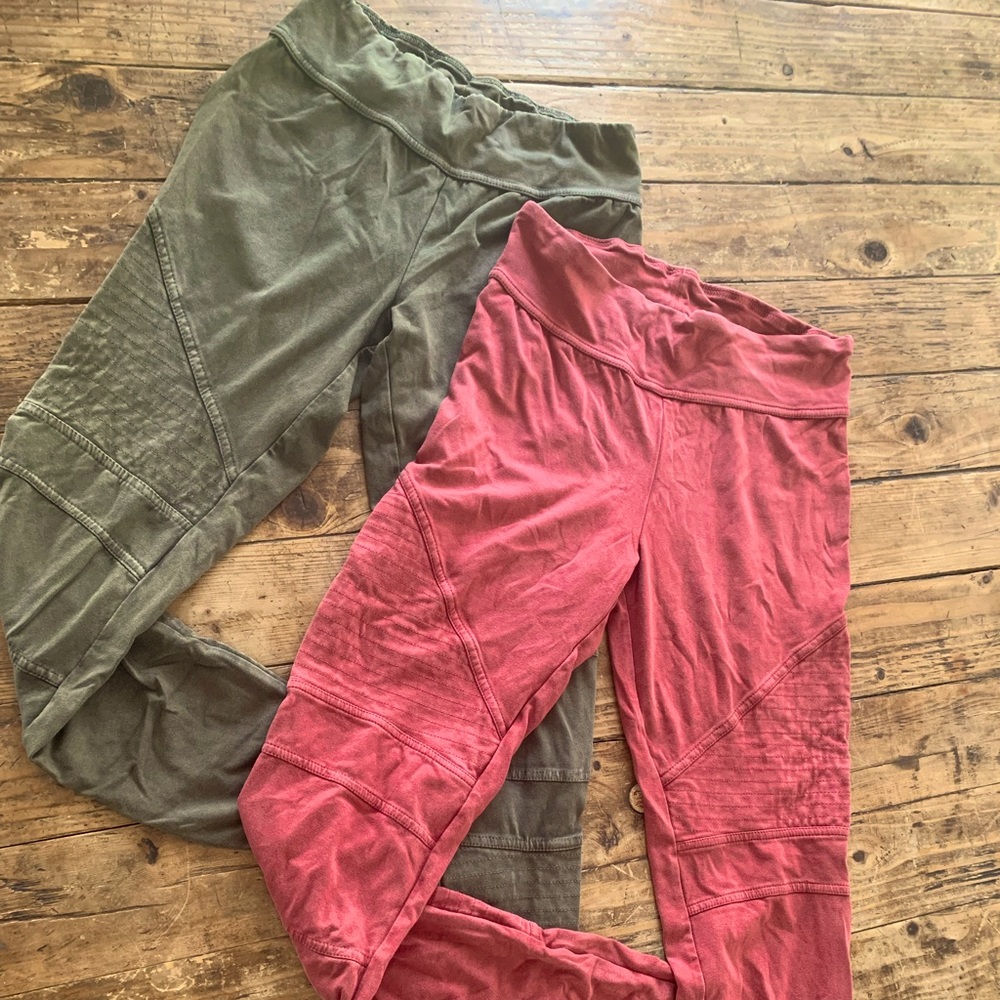 Brass Plum Moto leggings, 2 pairs $15 for both